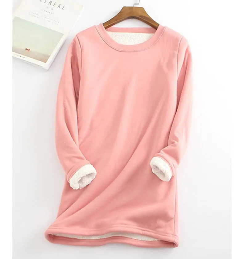 Lena Long Sleeve Shirt with Lining - Fashionable and Warm