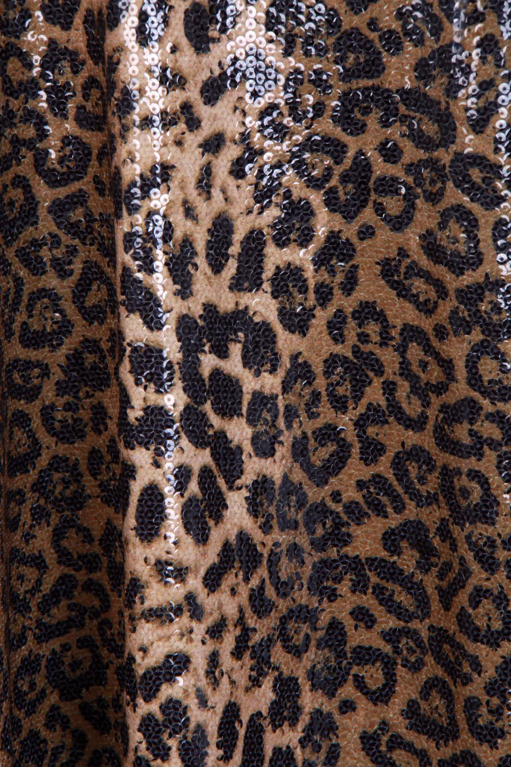 Leopard Print Sequin Tunic Top