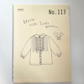 Linnet Pattern No. 113 : Blouse with Tucks & Shawl Collar