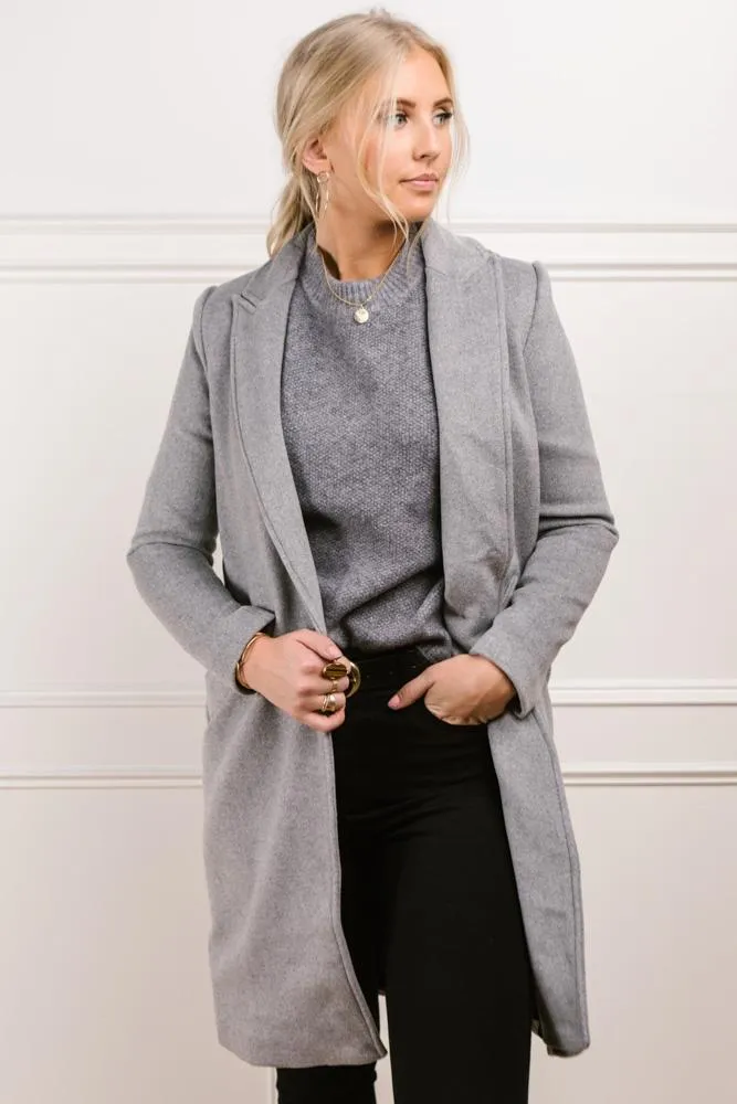 London Wool Coat in Grey - FINAL SALE