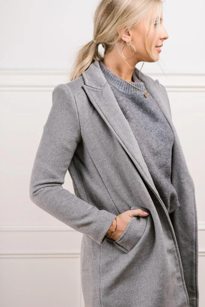 London Wool Coat in Grey - FINAL SALE