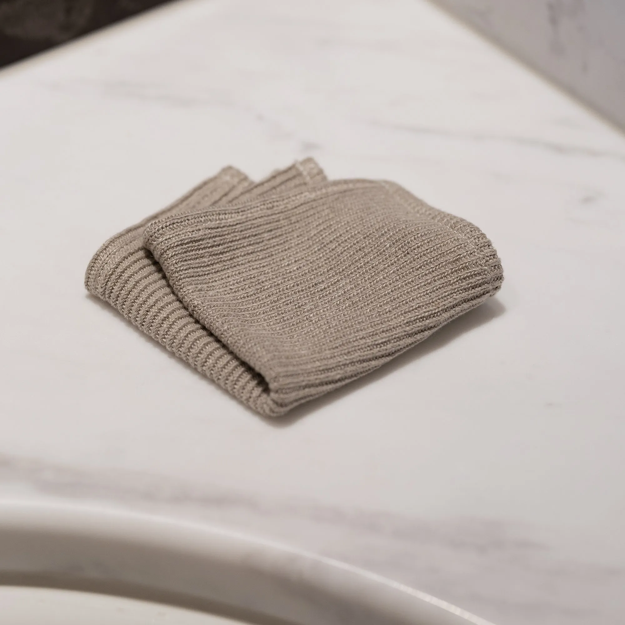 LONDONBERRY 100% Organic Linen Knit Wash Cloth - Dish Towel (Plastic-free, No Synthetics) (100% Biodegradable)