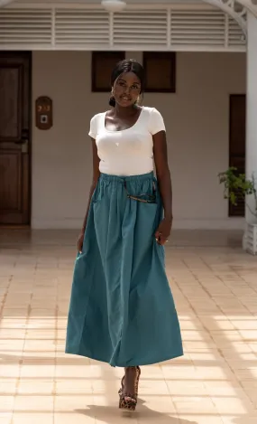 Macabi Slim Skirt - Teal