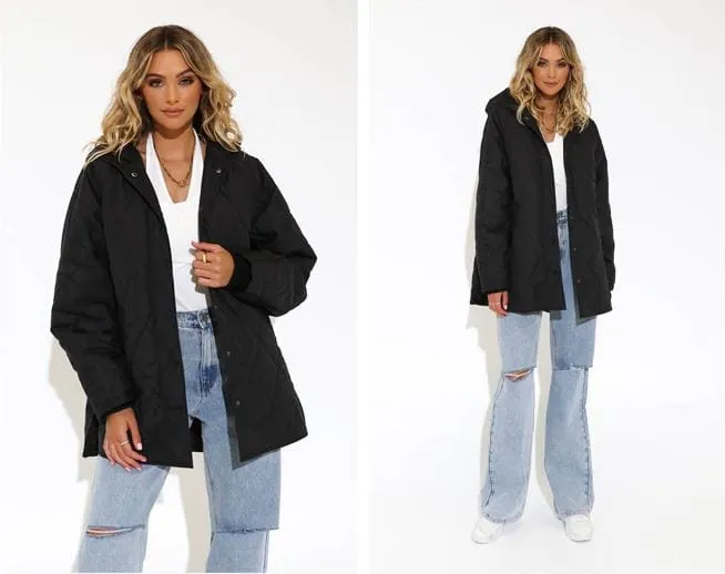 Madison The Label Woodlands Jacket - Black & Ivory