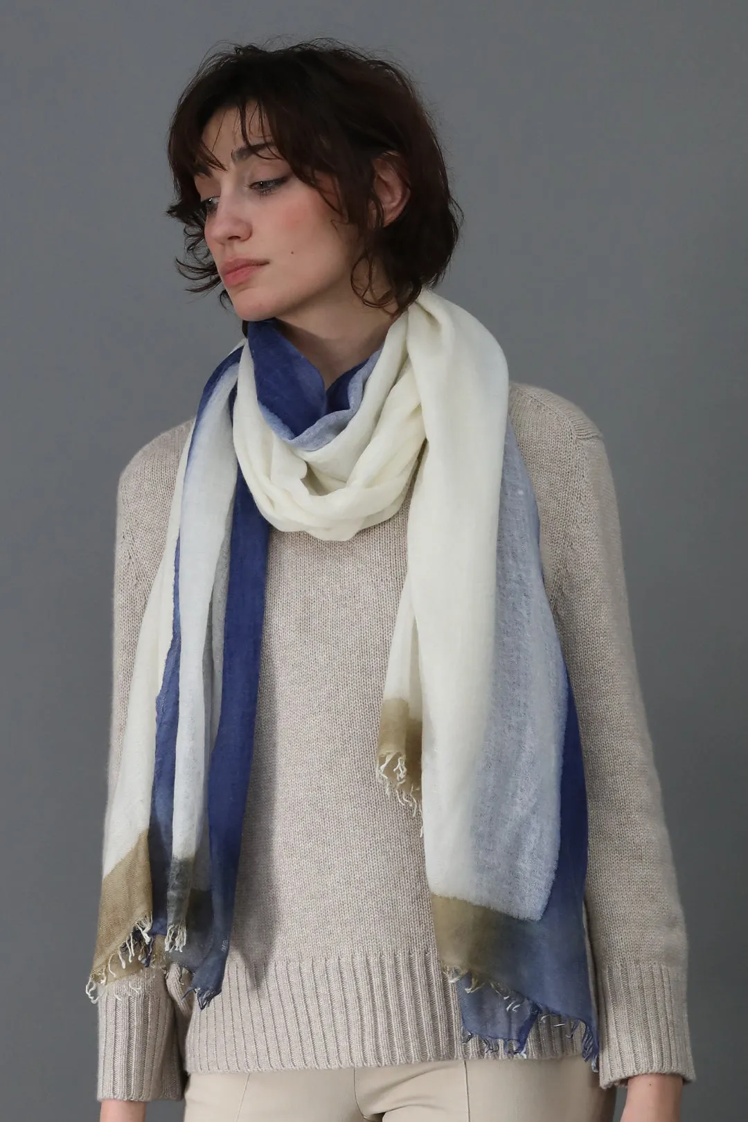 MALTA SCARF IN HAND DYED CASHMERE