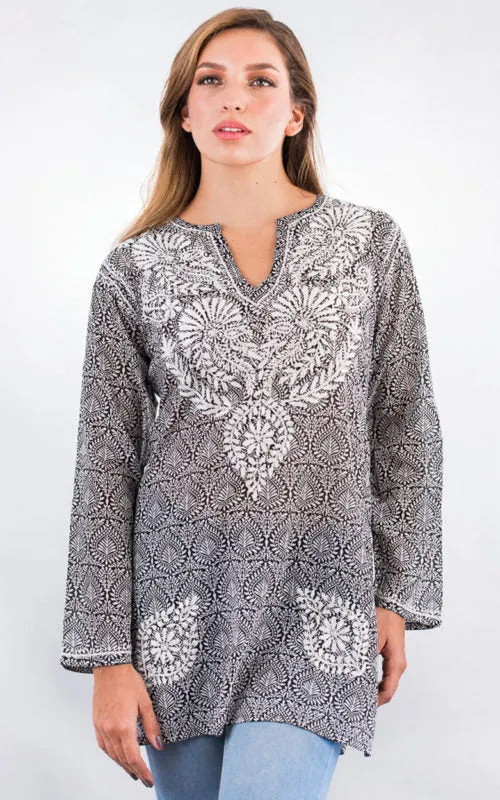 Manali Embroidered Cotton Tunic Top