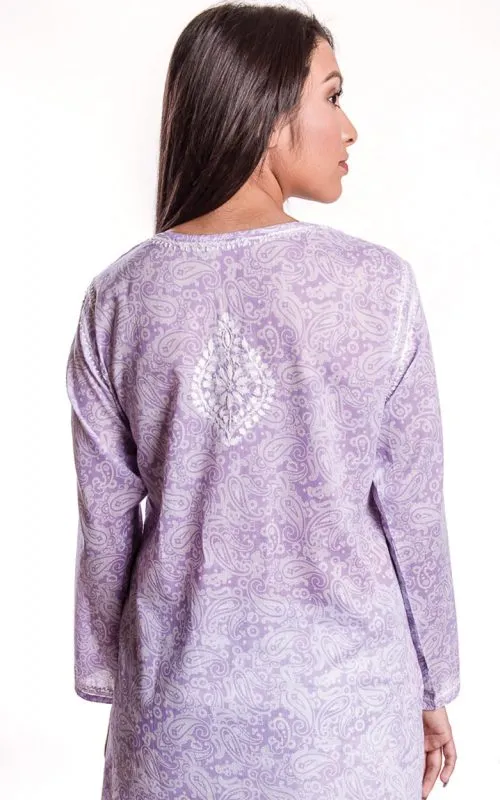 Manali Embroidered Cotton Tunic Top