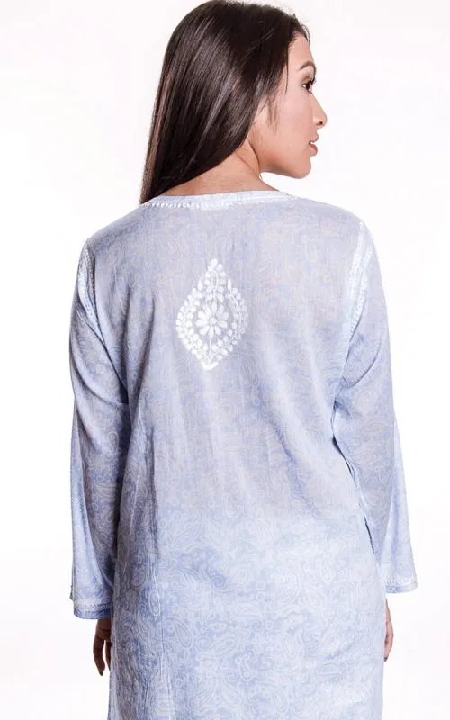 Manali Embroidered Cotton Tunic Top