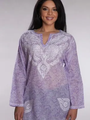 Manali Embroidered Cotton Tunic Top