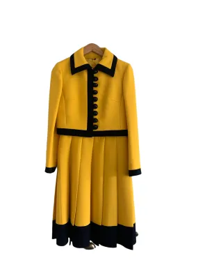 Mansfield Dress and Jacket Yellow and Navy UK Size Small/Medium