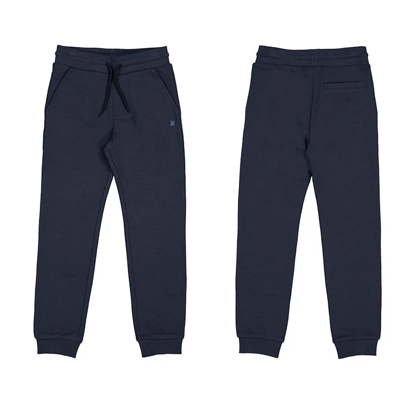 Mayoral Basic Cuffed Fleece Trousers Navy 705 5107