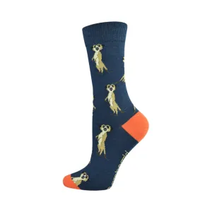 Meerkat Women's Bamboo Crew Socks