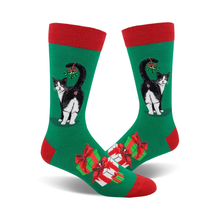 Men's Cat Butt Christmas Socks