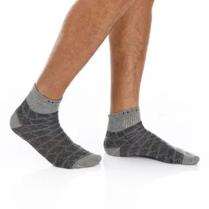 Men's Jacquard Ankle Socks - Short, Sporty - White