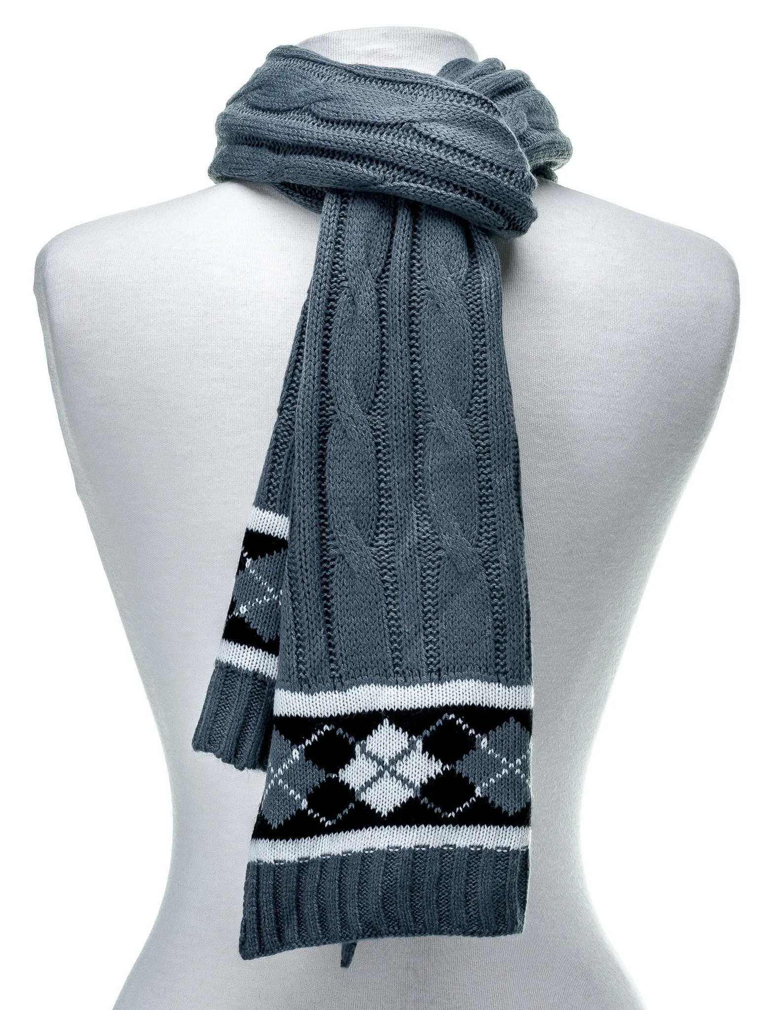 Men's Premium Cable Knit Winter Scarf