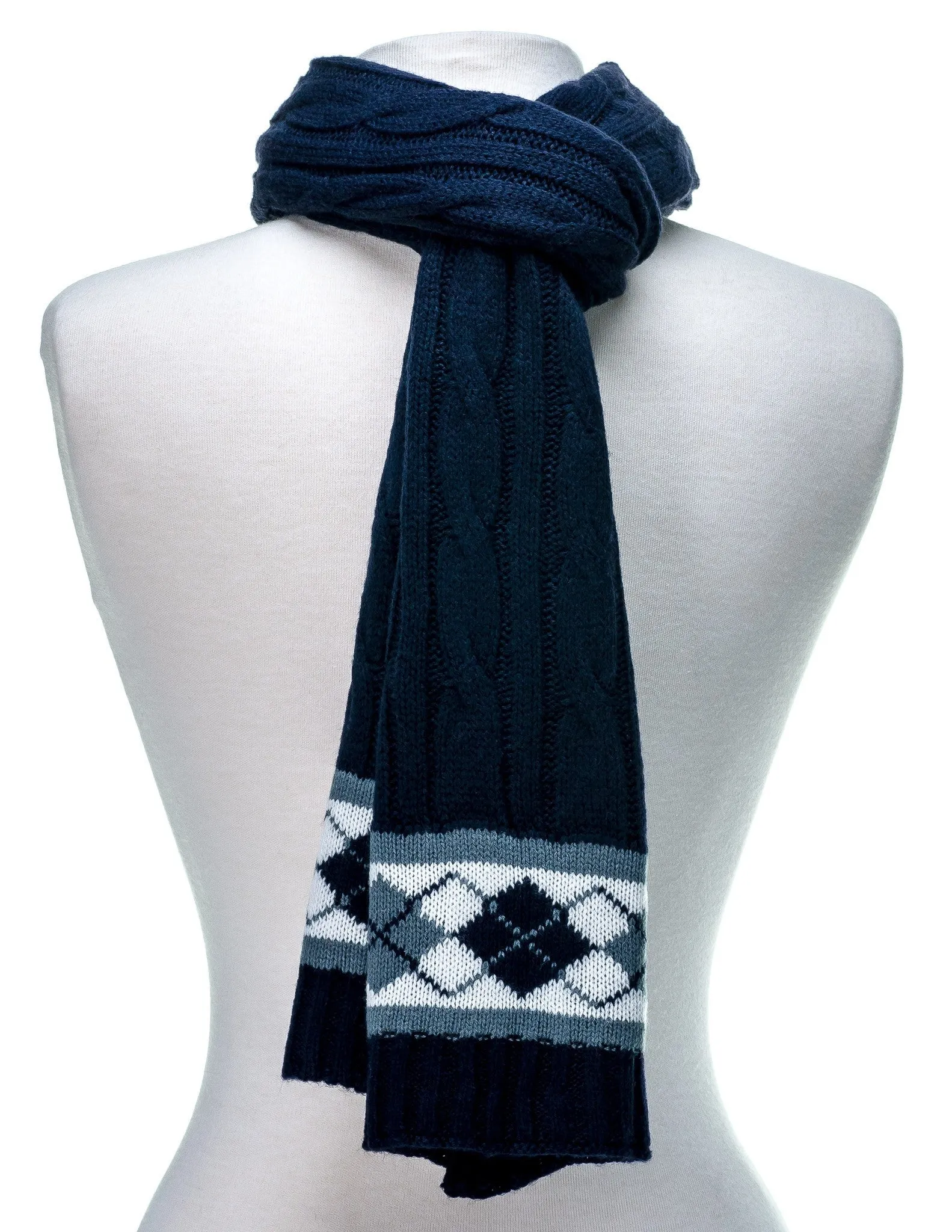 Men's Premium Cable Knit Winter Scarf