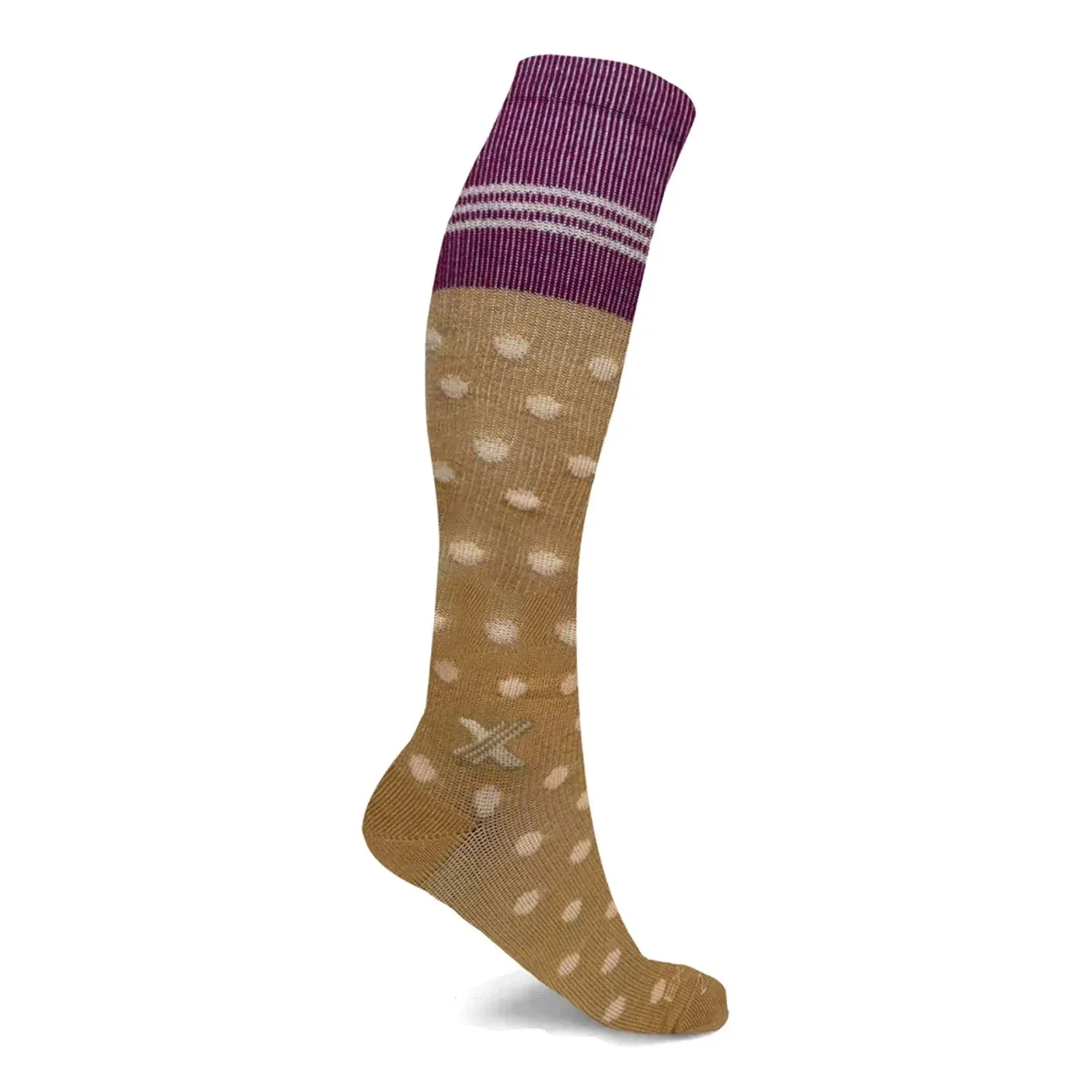 Merino Wool Polka Dot Compression Socks