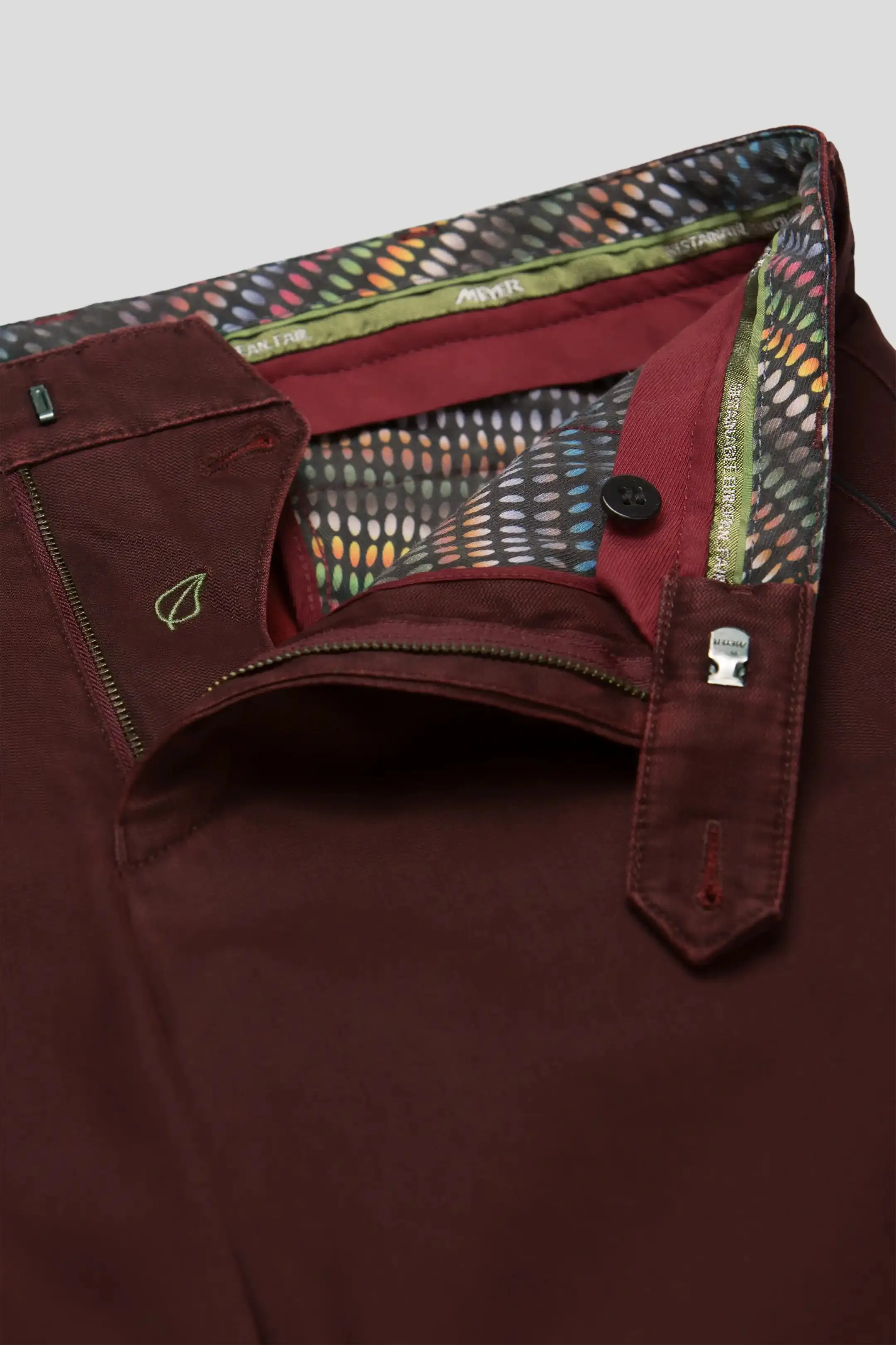 MEYER New York Trousers - 5617 Fine Texture Chinos - Bordeaux