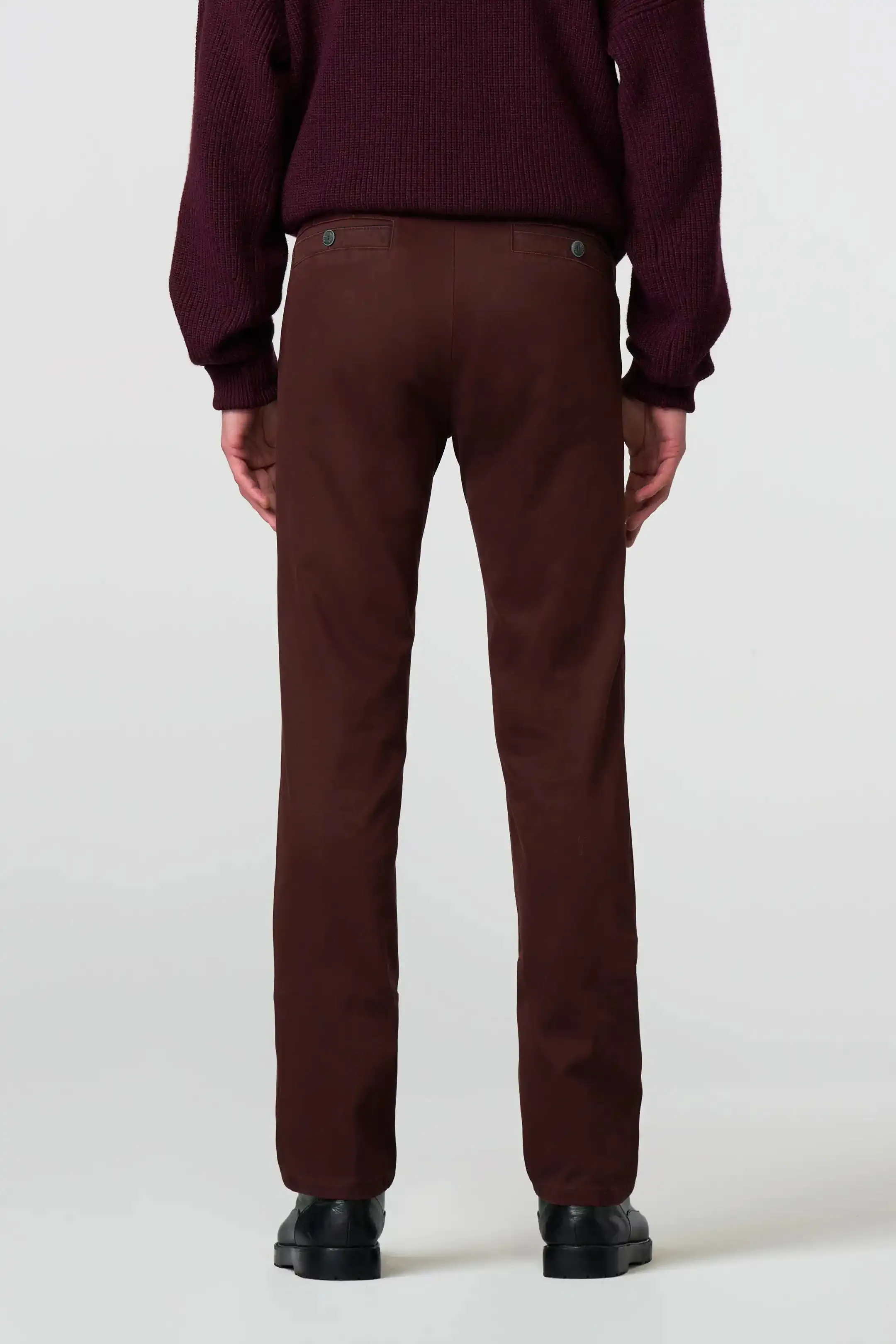 MEYER New York Trousers - 5617 Fine Texture Chinos - Bordeaux