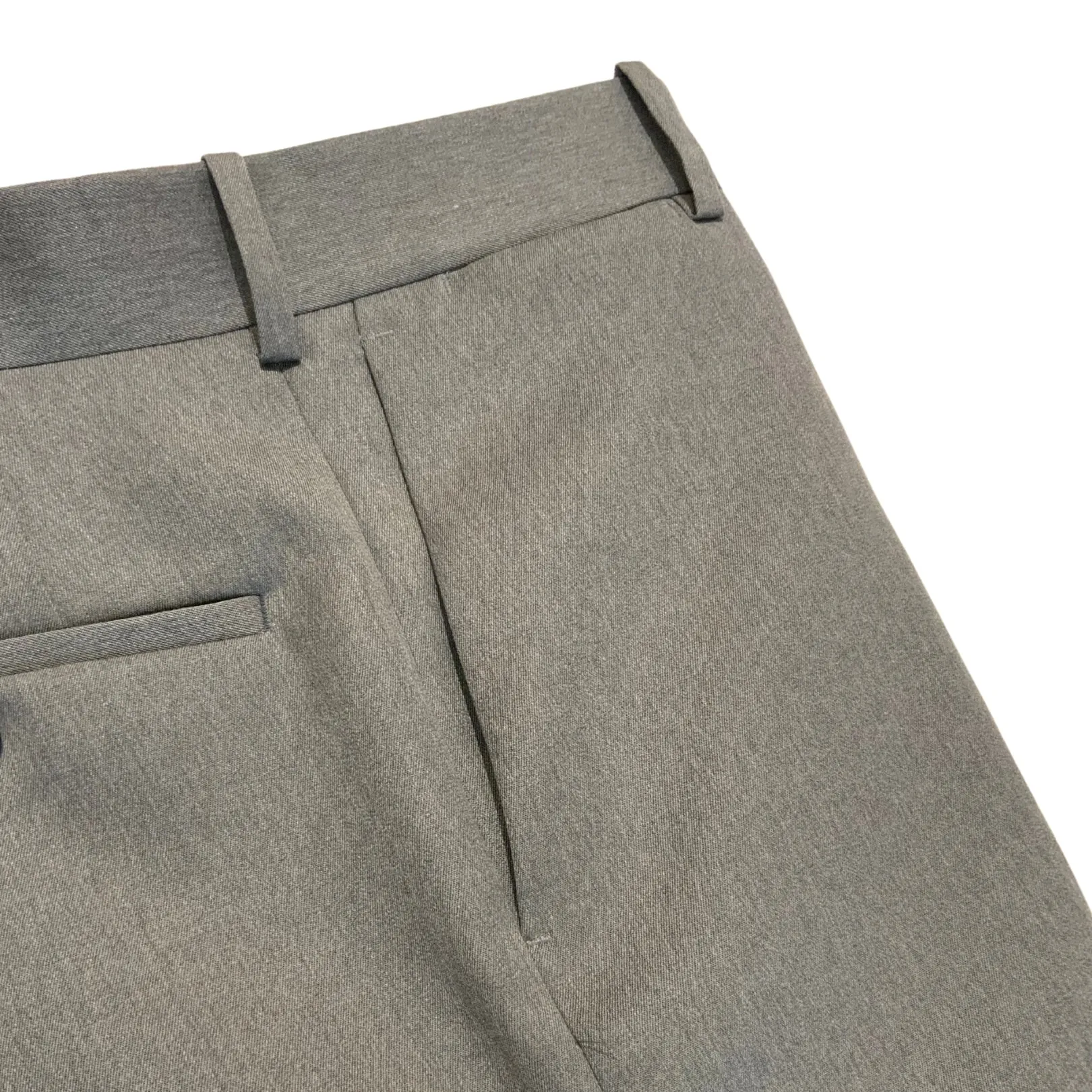 Mid Grey Hard Wool Trouser