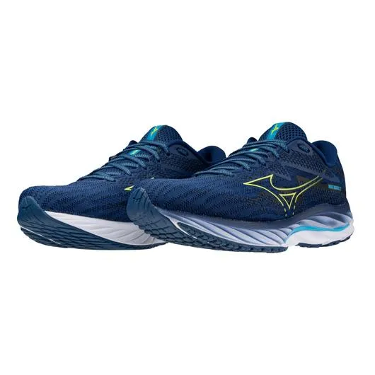 Mizuno | Wave Rider 27 | Men's | Navy Peony/Sharp Green