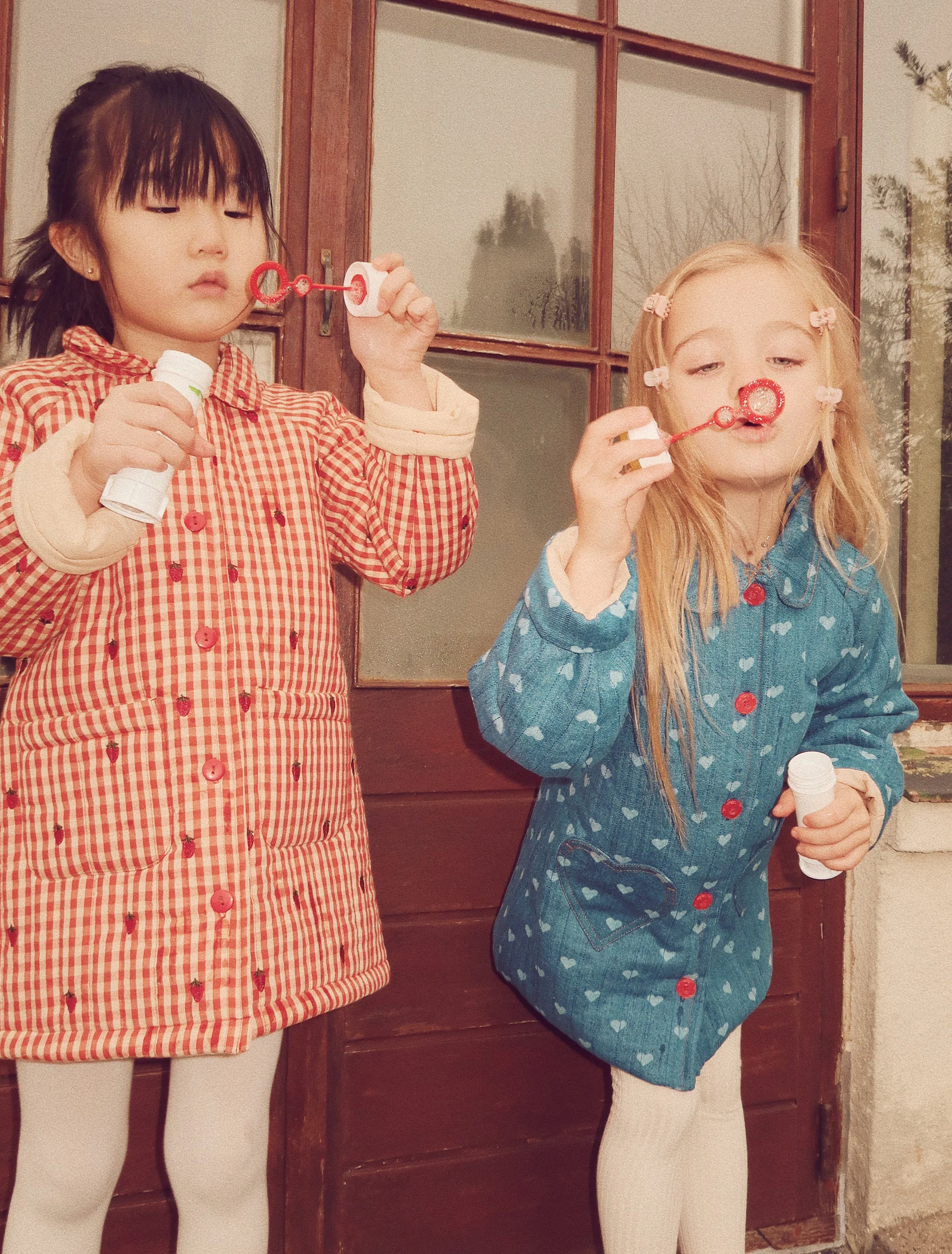 Molly Coat in Berry Gingham