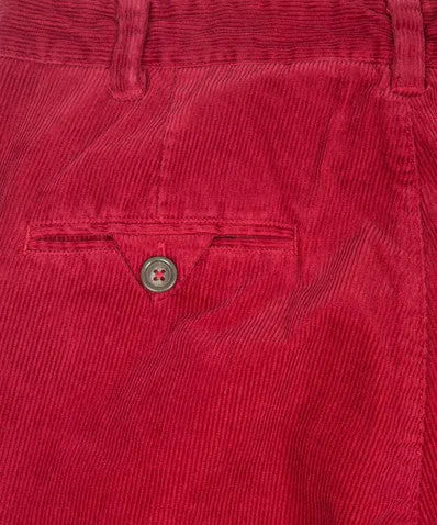 Moorby Slim Fit Cord Trouser Red