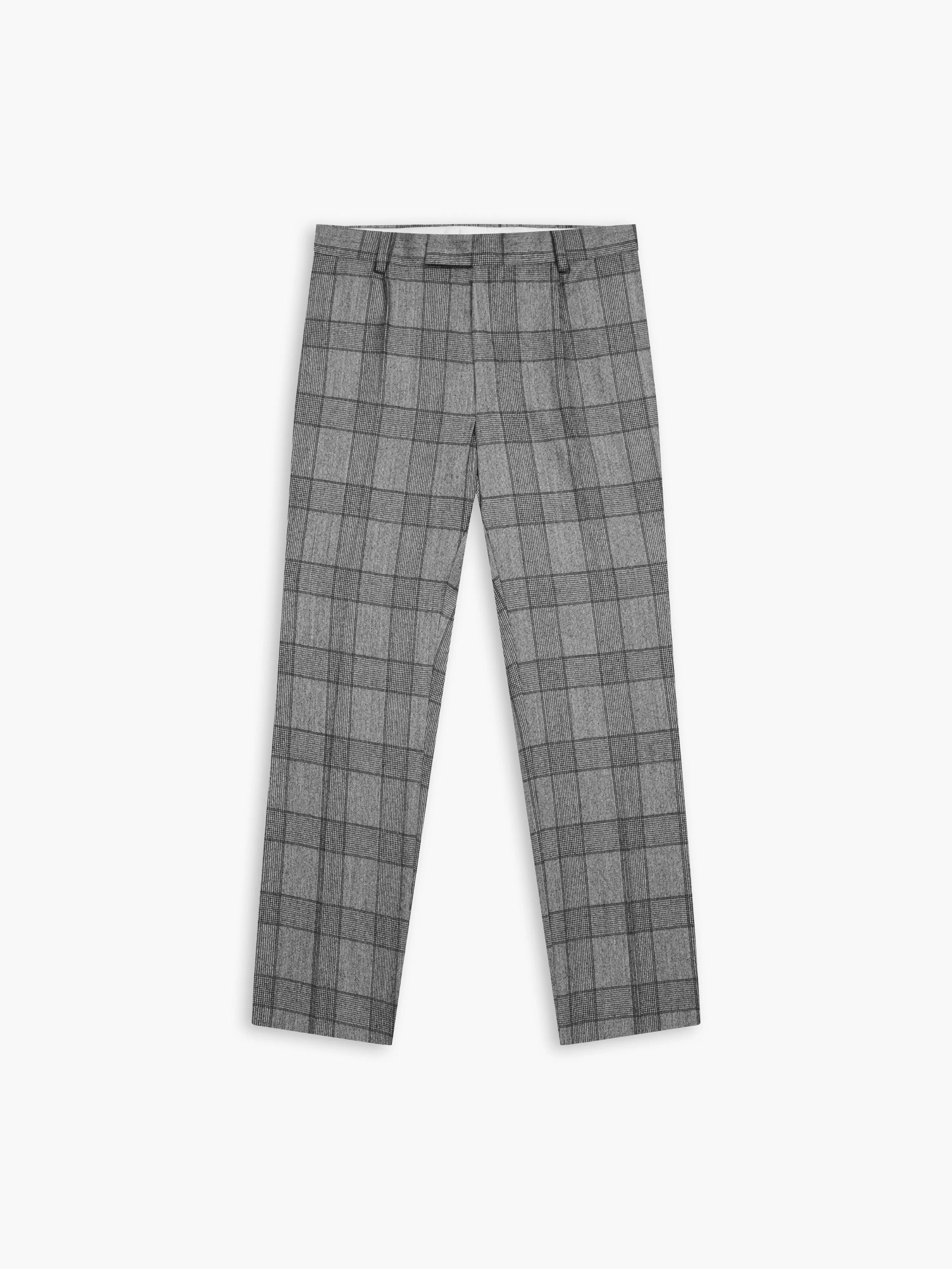 Moore Slim Fit Grey Check Trousers