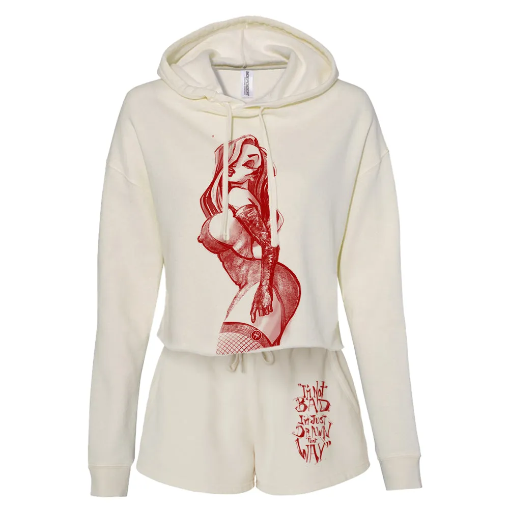 Mrs. Rabbit Pin-Up: Spicy Allure Cropped Hoodie Outfit