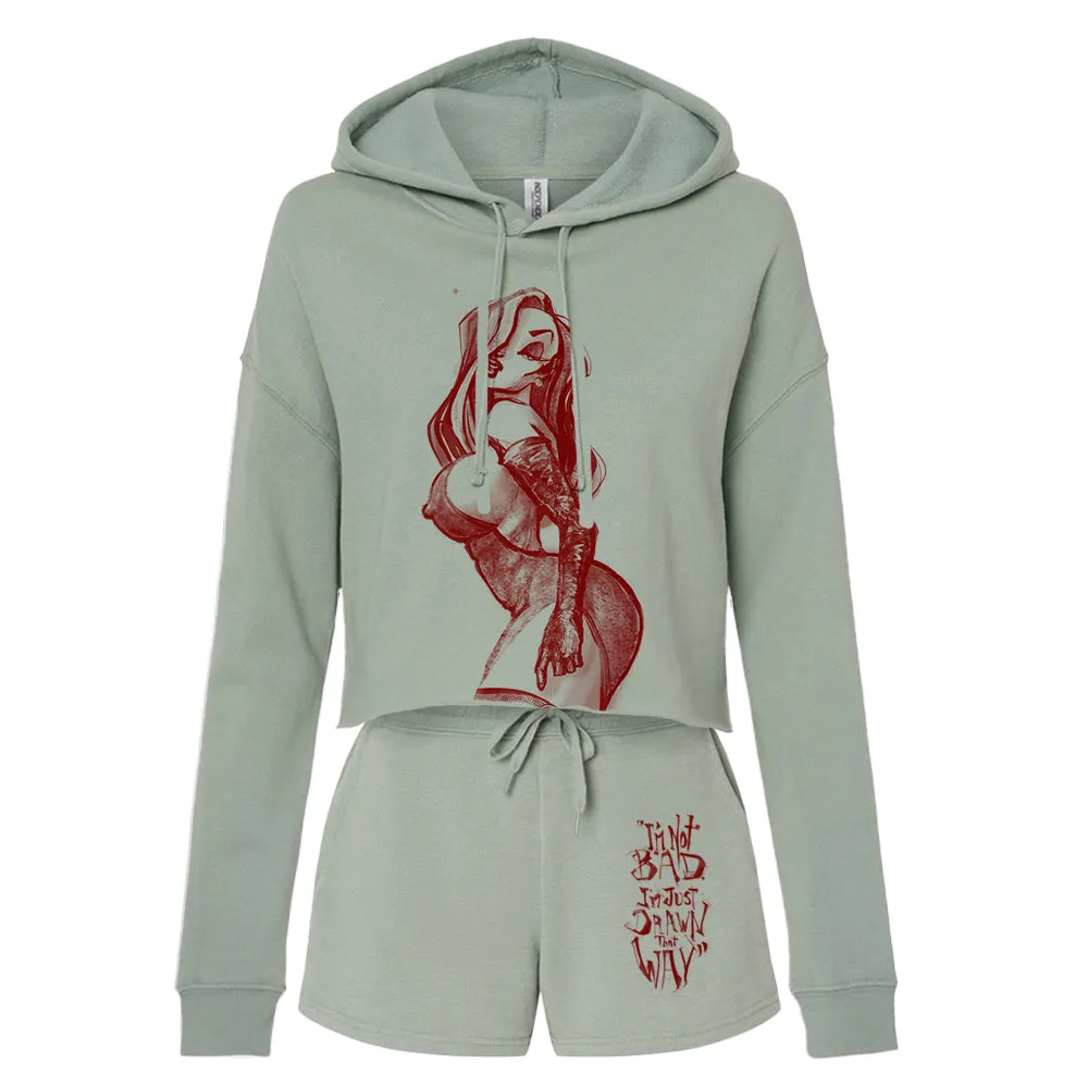 Mrs. Rabbit Pin-Up: Spicy Allure Cropped Hoodie Outfit