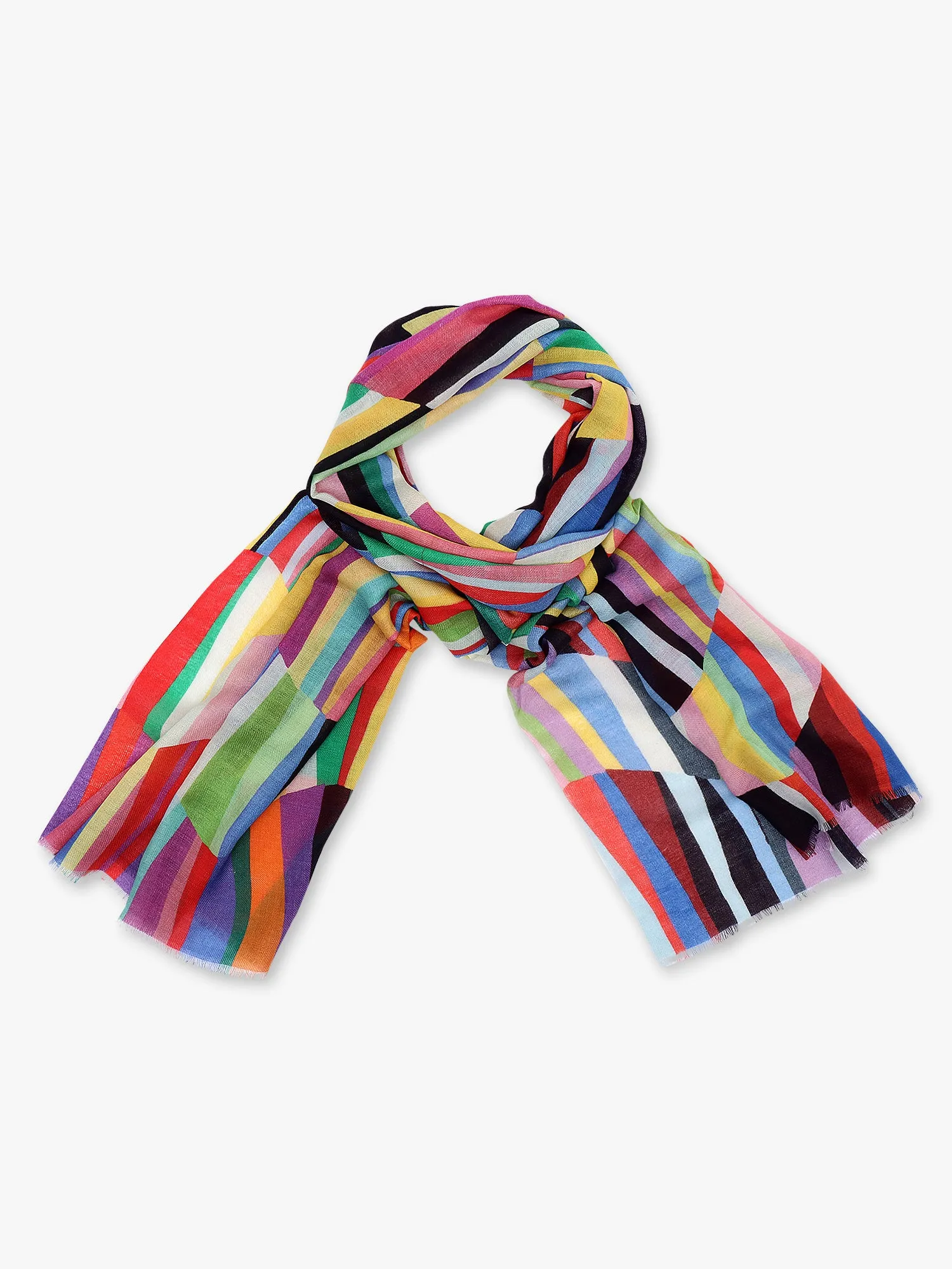 Multicolour Wavy Stripe Blocks by Kapre