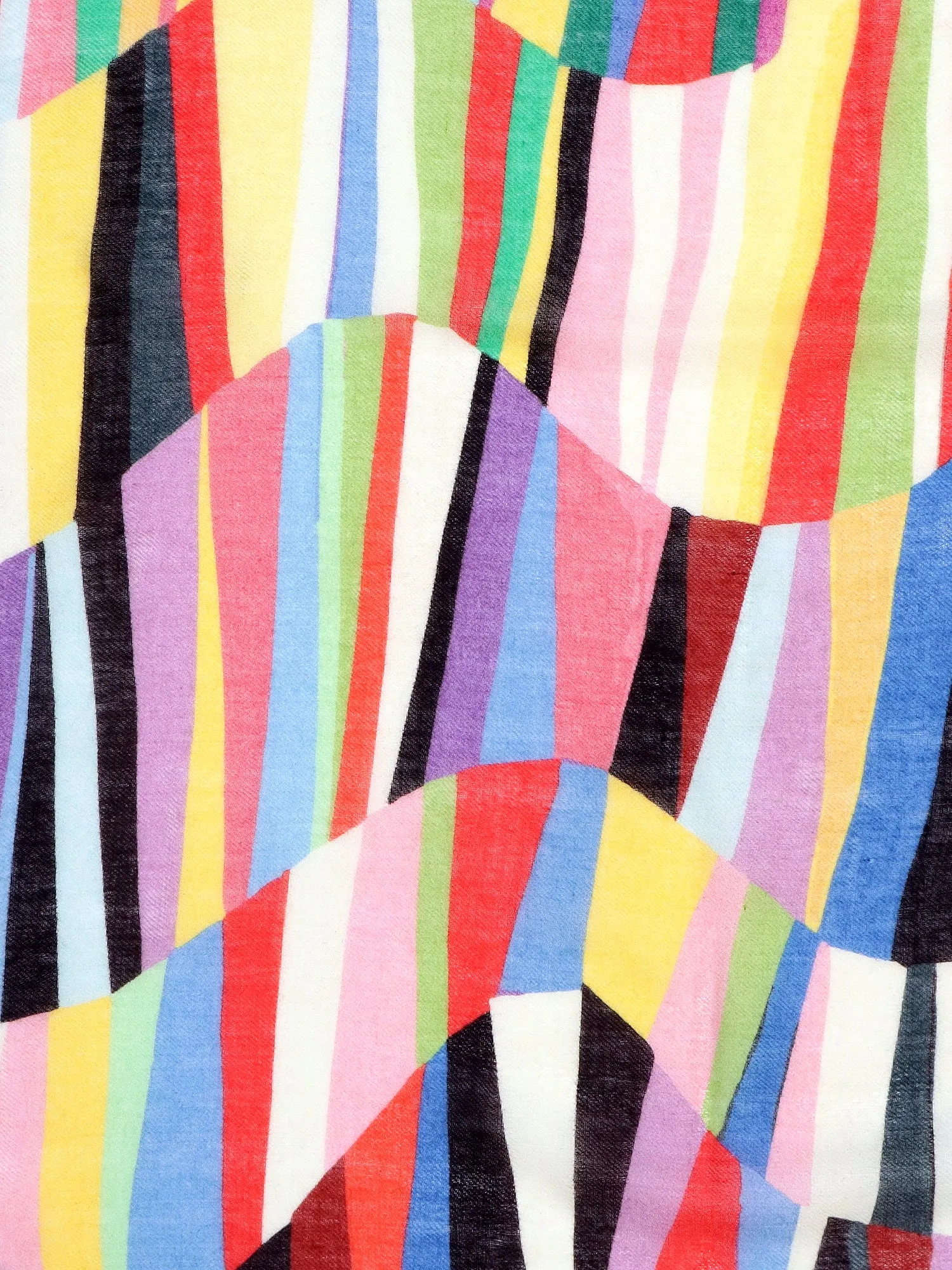 Multicolour Wavy Stripe Blocks by Kapre