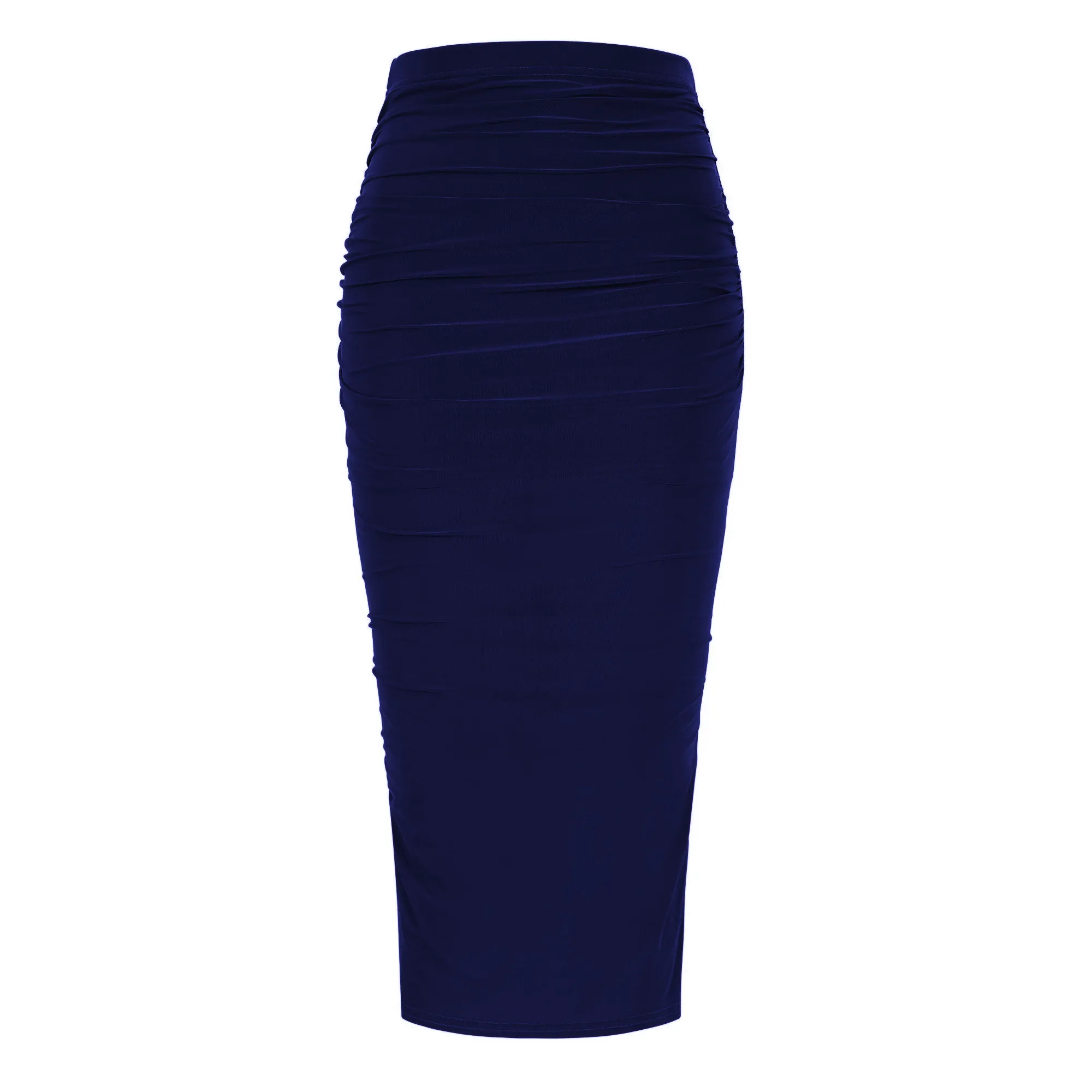 Navy Soft Touch Bodycon Pencil Wiggle skirt