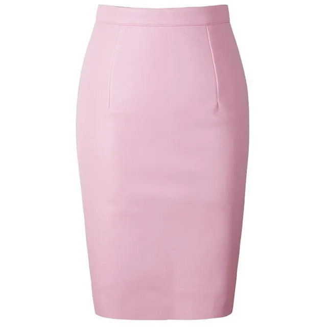 Neophil 2017 Sexy Faux Fur Leather Pu High Waist Midi Women Pencil Skirts Pink Office Wrap Bodycon Short Girls Tutu Saia S08019