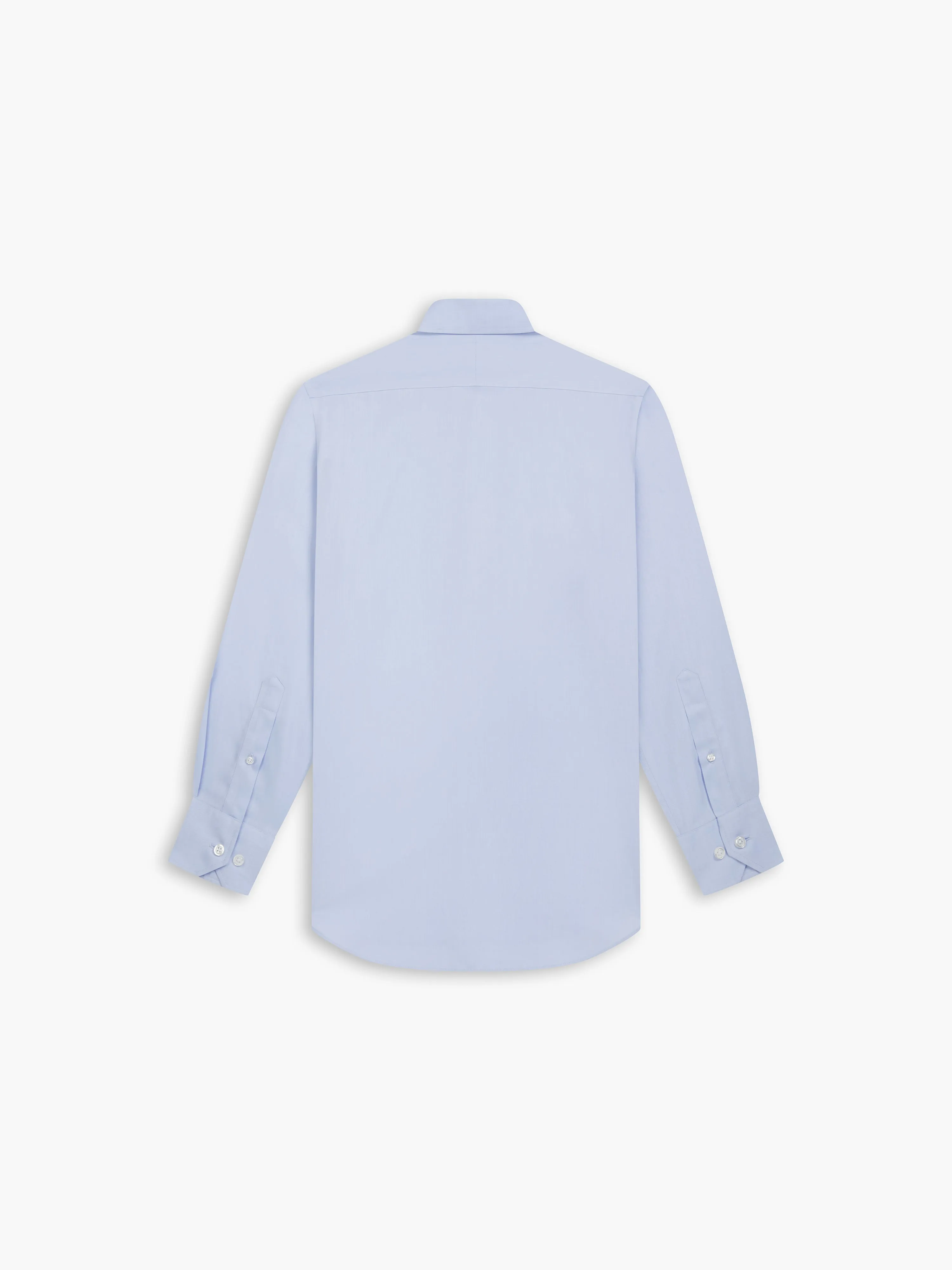 Non-Iron Pale Blue Twill Slim Fit Single Cuff Classic Collar Shirt