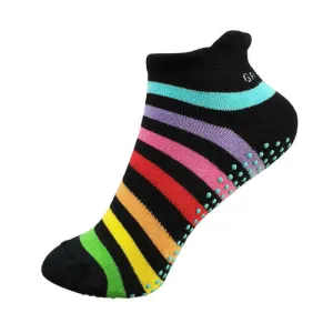 Non Slip Ankle Socks in Rainbow