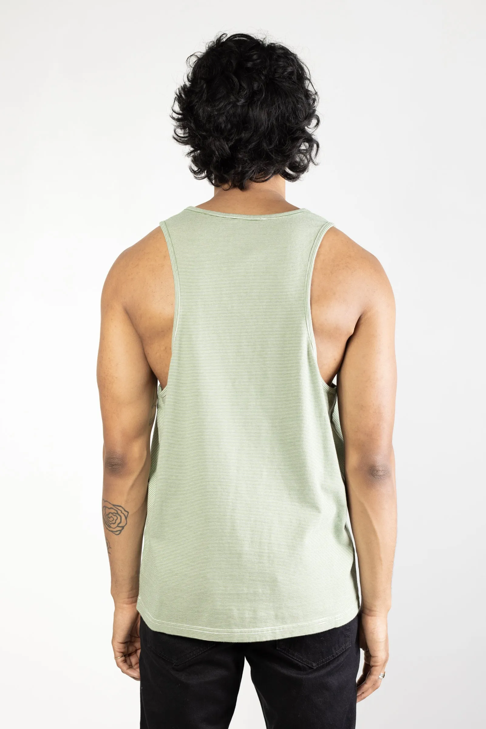 NS2170-2 Mini Stripe Tank Top in Green