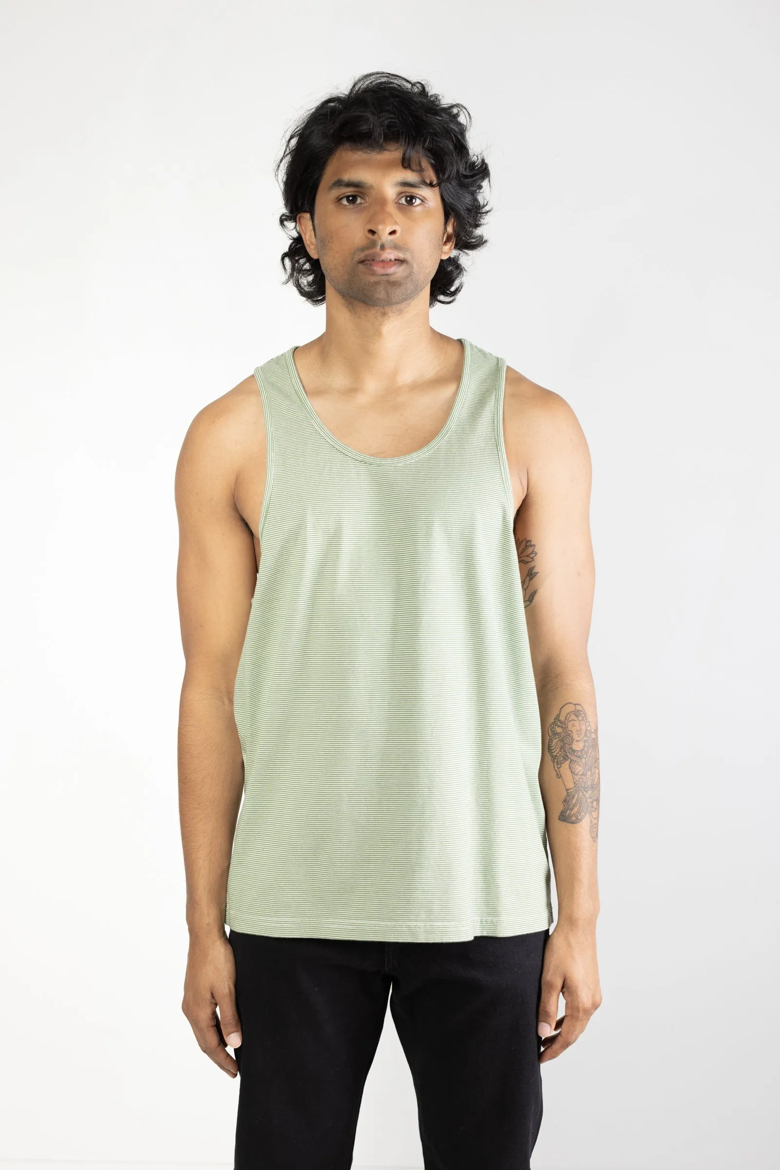 NS2170-2 Mini Stripe Tank Top in Green