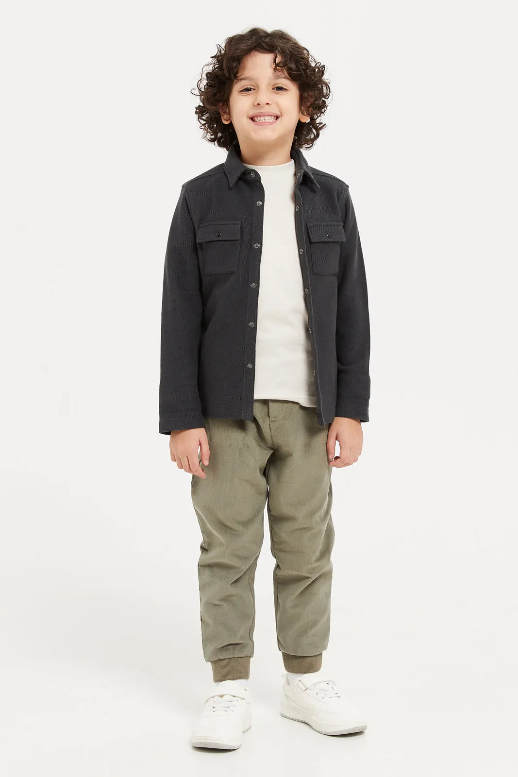 Olive Corduroy Lined Pullon Trouser