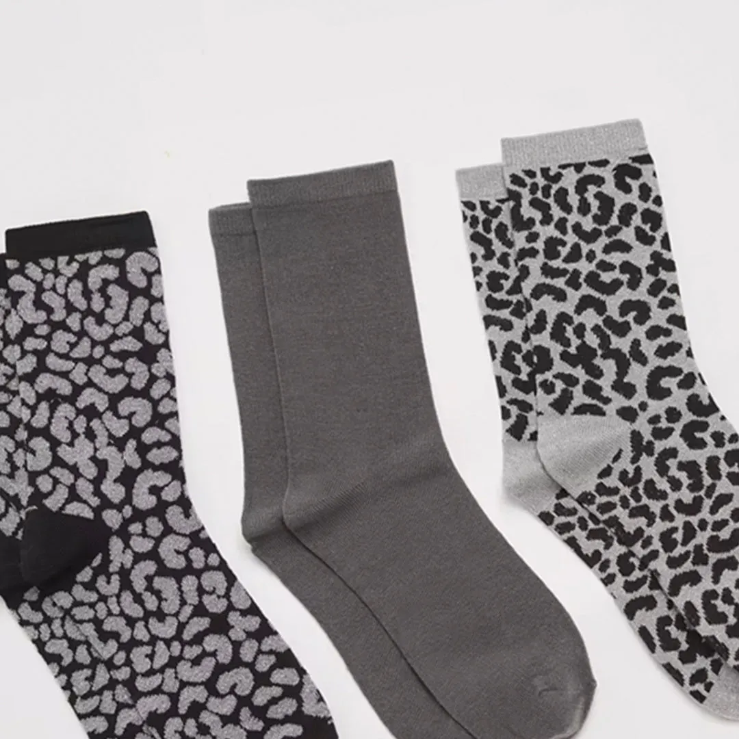 Pack of 3 Socks with Spotted Pattern