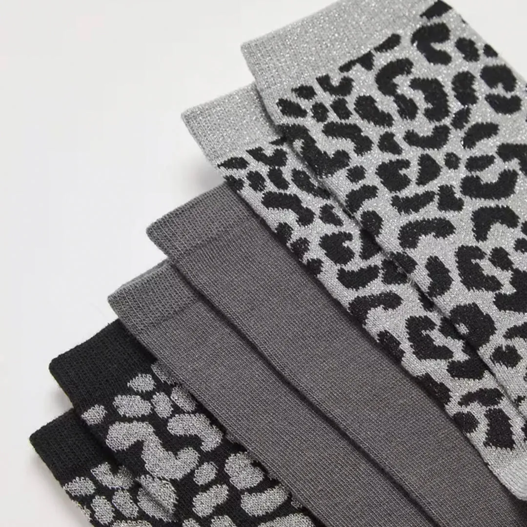 Pack of 3 Socks with Spotted Pattern