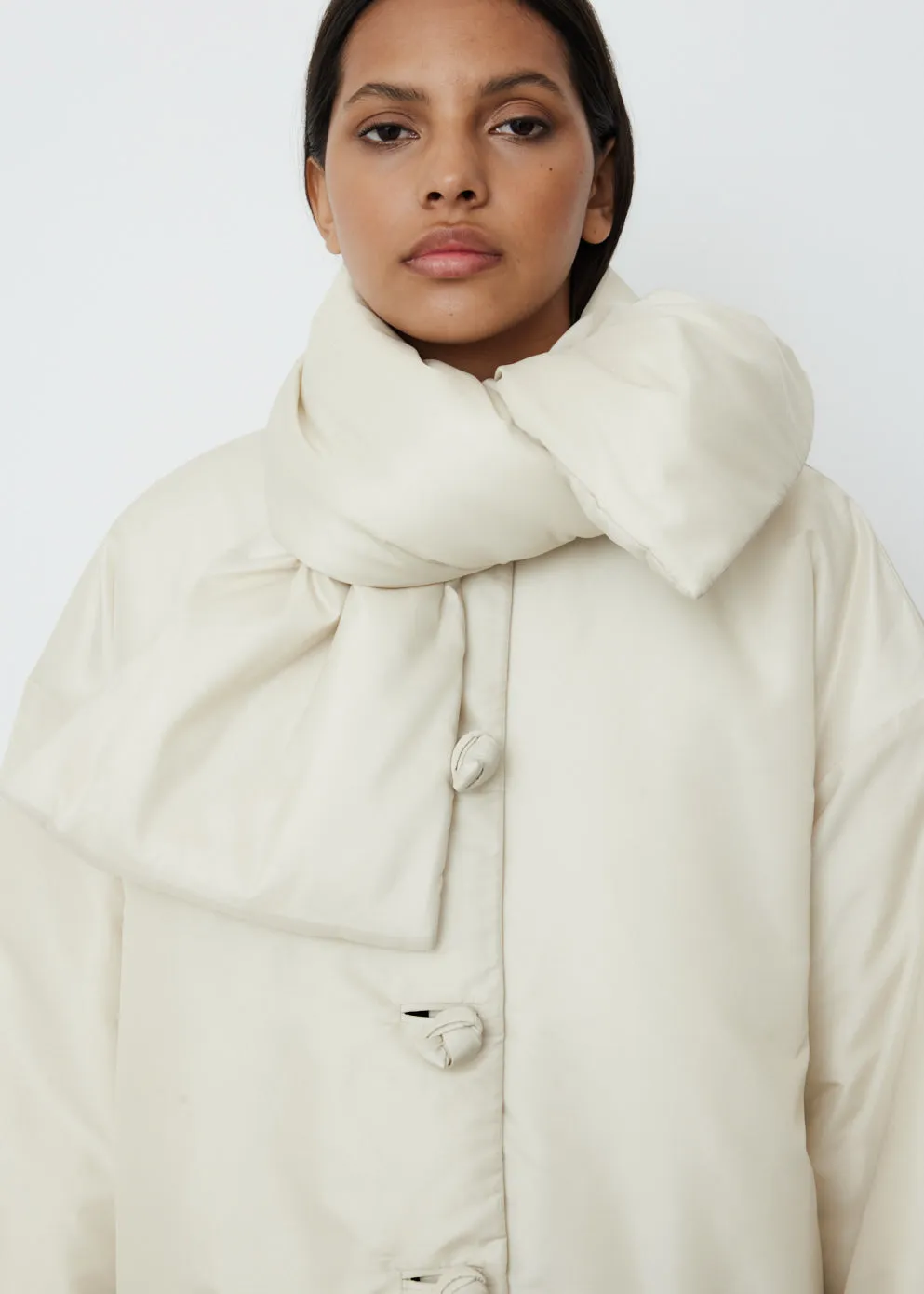 Padded Scarf Jacket