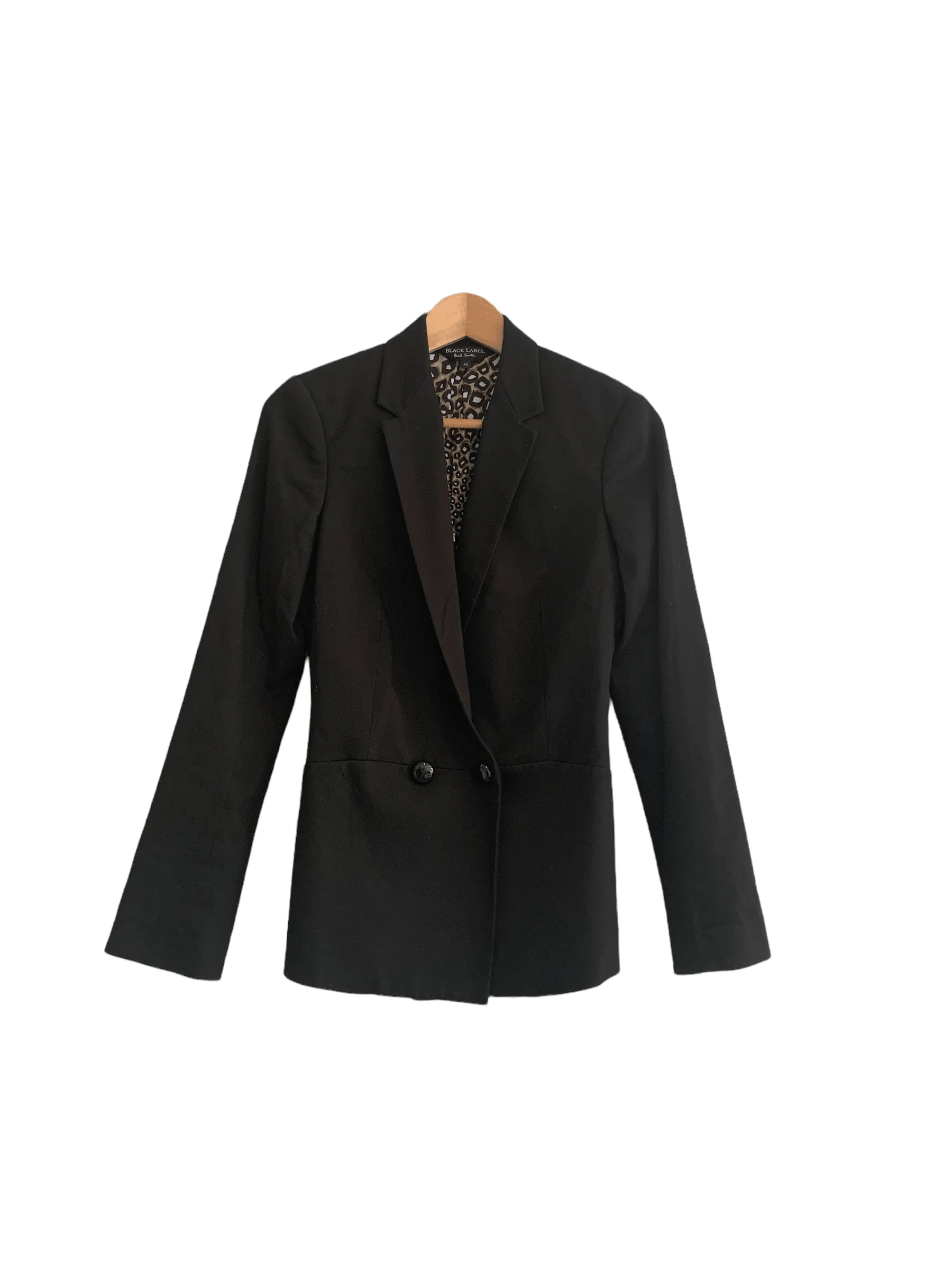 Paul Smith Black Label Double Breasted Jacket Black EU40 UK8