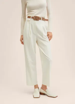 Pocket Poly Straight Trousers