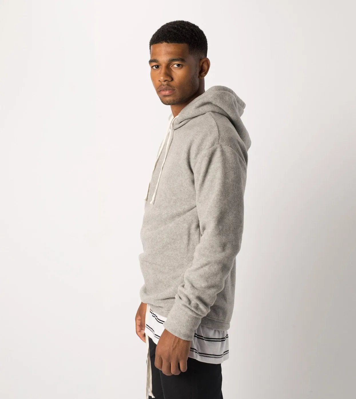 Polar Rugger Hood Sweat Grey Marle - Sale