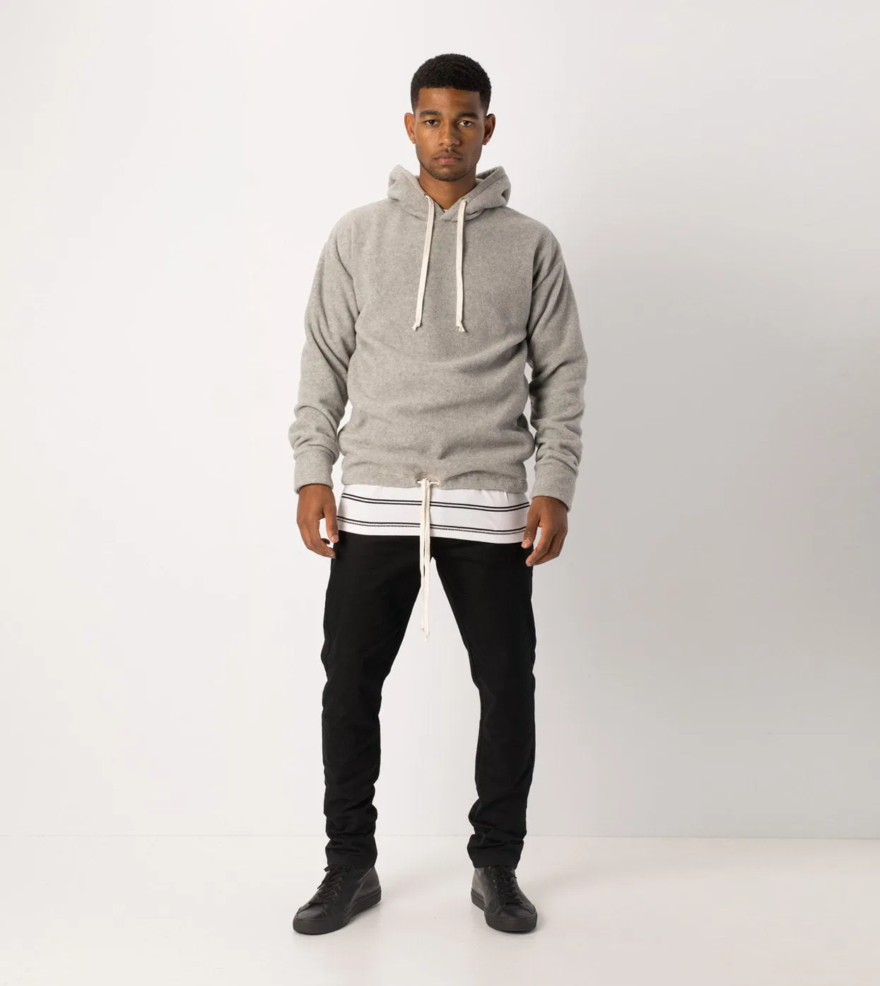 Polar Rugger Hood Sweat Grey Marle - Sale