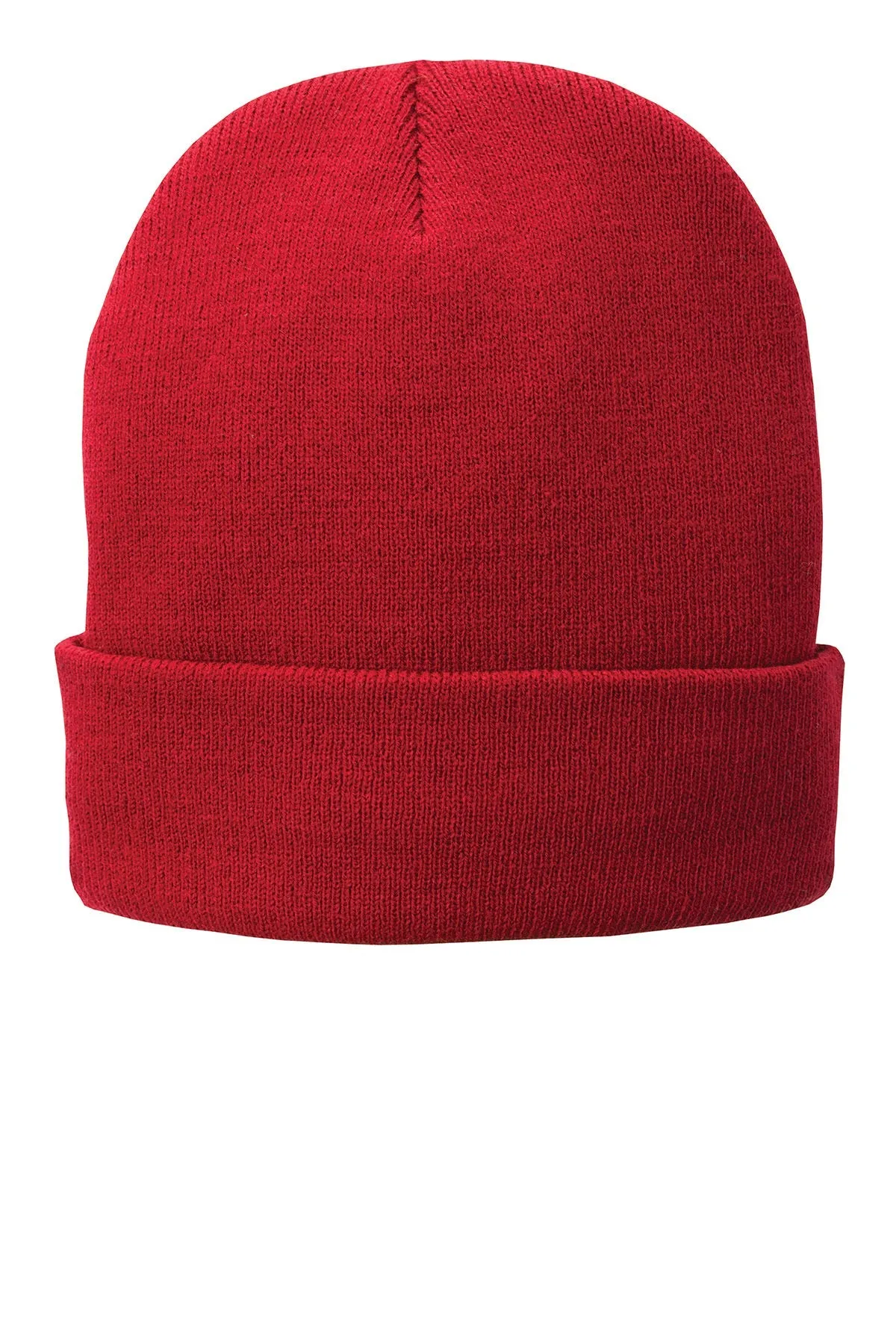 Port & Company Fleece Lined Custom Knit Caps, Red