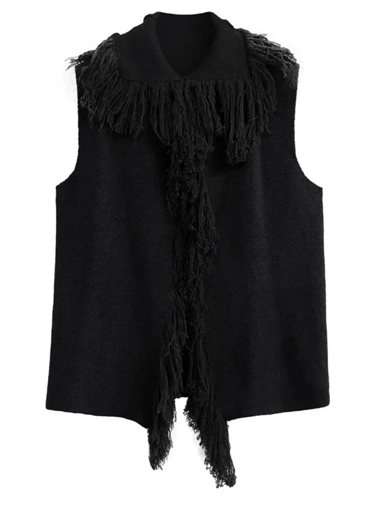 Pre Order:  Soft Tasseled Sleeveless Knit Top