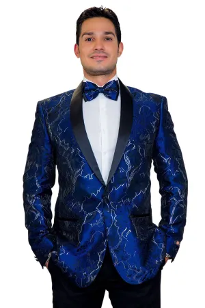 "Havana" Indigo Tuxedo Jacket