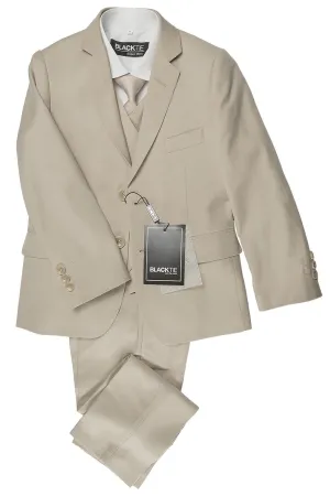 "Leo" Kids Tan 5-Piece Suit